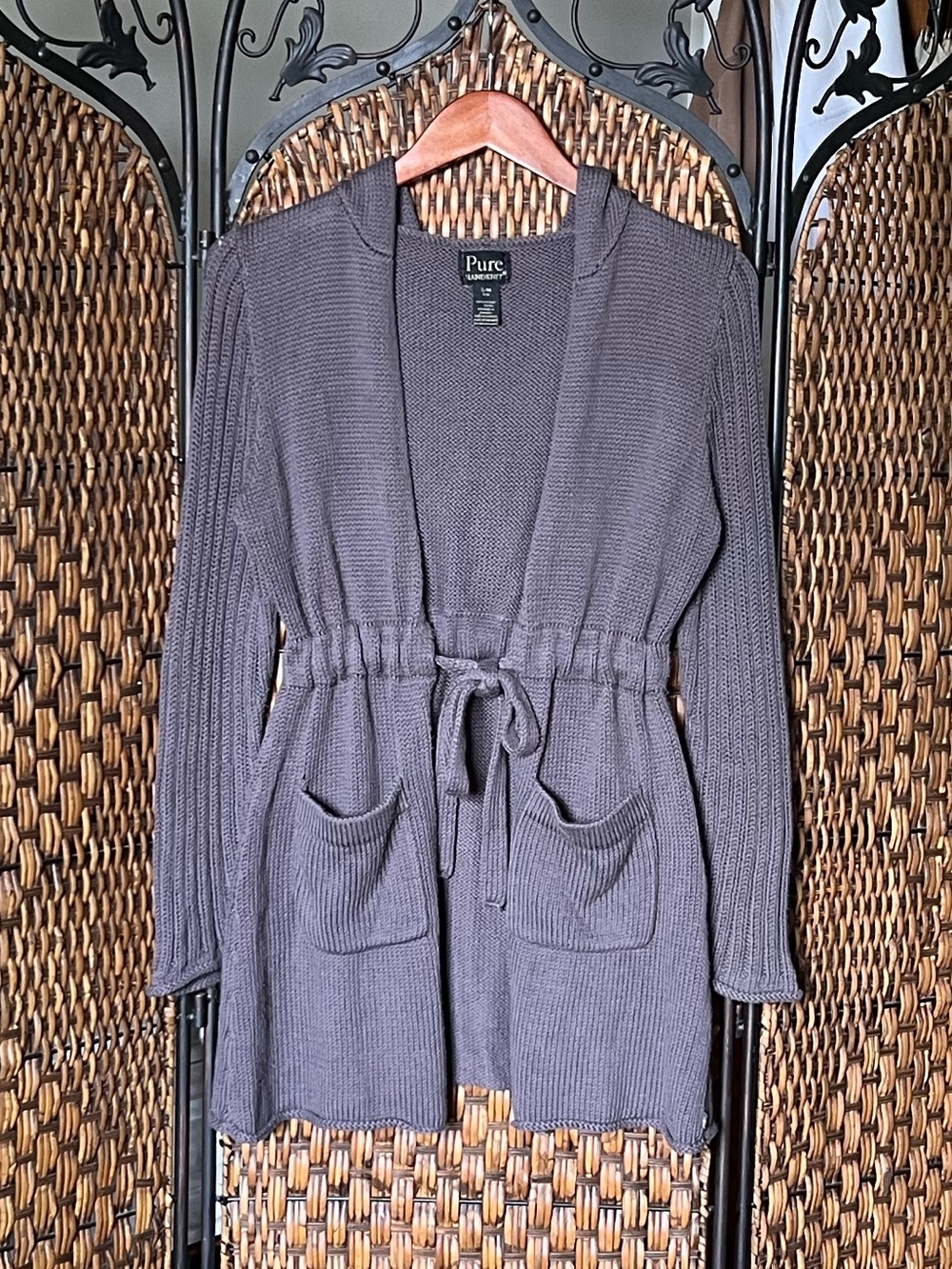S/M Cotton Pure Handknit Cardigan